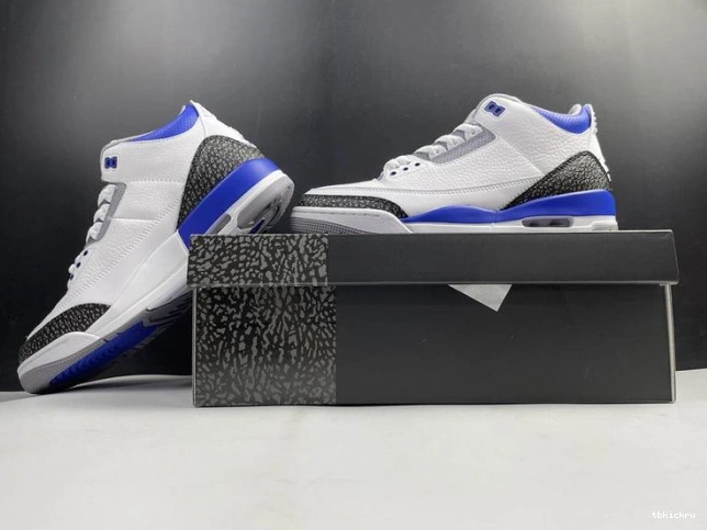 Reps TBK Blue Air Racer Jordan 3 CT8532-145 0813